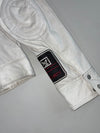 Vintage Heeli White Leather Racer Jacket (S)