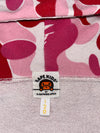 Bape Kids Pink ABC Camo Zip Hoodie – Pink/Maroon camo, Bape Sta tape sleeves,Kids (XXS)