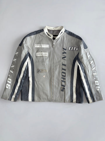Vintage 1975 Schott Pure Leather Racing Jacket ULTRA RARE (2XL)