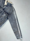 Vintage Dickies Acid Wash Sherpa Collar Denim Jacket (M)