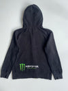 Monster Energy Black Zip-Up Hoodie with Grey Fleece Lining (S)