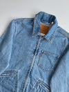 Levi's Premium Light Wash Zip-Up Denim Work Jacket (S)