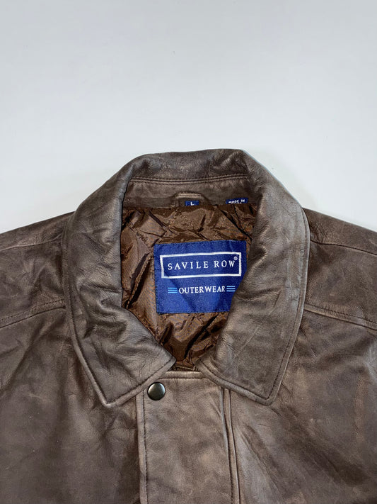 Seville Row Premium Original Leather Jacket (XL)