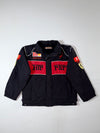 Vintage Ferrari F1 Style Black Red Embroidered Racing Jacket (XS/S)