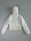 Hollister White Faux-Fur Trim Puffer Jacket (XS)