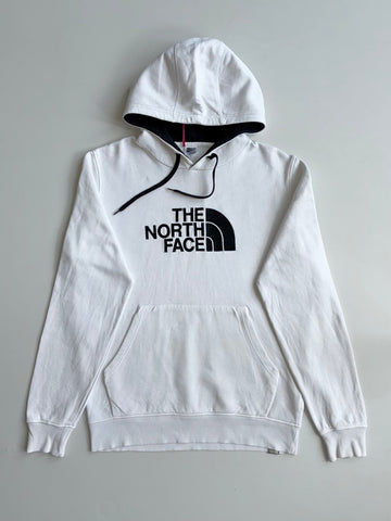 The North Face White Hoodie – Embroidered Half Dome Logo – (L)