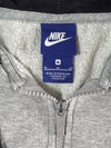 Nike Grey Zip-Up Fleece Hoodie (S/M)