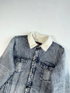 Vintage Dickies Acid Wash Sherpa Collar Denim Jacket (M)