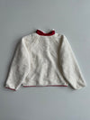 Vintage Reversible Sherpa Fleece to Nylon Snap Jacket – Cream/Red (XL)