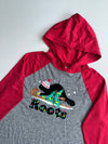 Roots Holiday Beaver Graphic Hooded Long Sleeve Tee – (L)