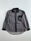 Y2K Simpson Australia Faux Leather Trim Shirt  Pu leather blend (L)