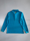 Adidas SE Long Sleeve Polo Shirt — Cyan Blue (M)