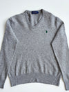 Polo Ralph Lauren Grey V-Neck Knit Sweater (S)