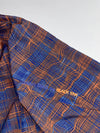 Black Yak Overland Travel Blue & Orange Plaid Hooded Windbreaker Jacket  (S/M)