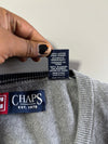 Chaps Cotton V-Neck Sweater – Heather Grey (L)