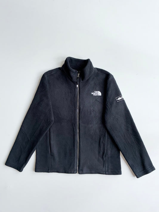 The North Face Black Fleece Zip Jacket – Sleeve Patch | (S)