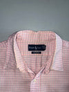 Ralph Lauren Custom Fit Pony Logo Micro Check Button-Down Shirt Pink/White (XL/2XL)