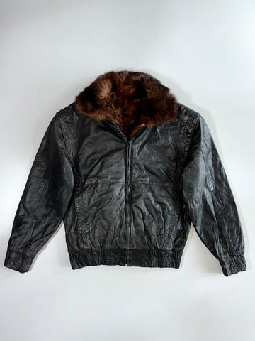 Premium Original Pure Leather Jacket (Detechable Furr Lining) (M)