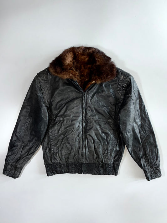 Premium Original Pure Leather Jacket (Detechable Furr Lining) (M)