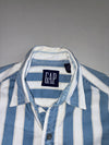 Vintage 90s GAP Blue & White Bold Stripe Cotton Shirt(M)
