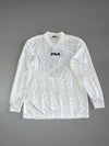 Vintage 90s Fila Made in Italy White Long Sleeve Football Jersey (L)