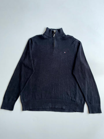Tommy Hilfiger Quarter-Zip Knit Sweater – Navy (XL)