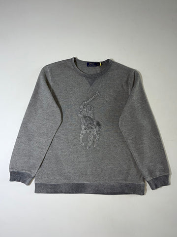 Polo Ralph Lauren Big Pony Embroidered Crewneck Sweatshirt – Heather Grey (L)