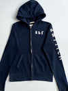 Abercrombie Kids Navy A&F Logo Zip-Up Hoodie (S)