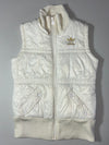Adidas | White Ribbed-Trim Puffer Vest womens (XS)