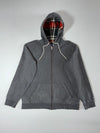 The North Face Plaid-Lined Zip Hoodie – Grey, Men’s (XL)