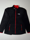 FLM Black Polar Fleece Zip Jacket – Red Trim & Zippers (XL)