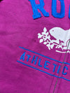 Roots Magenta Athletic Dept. Est. 1973 Zip-Up Hoodie with Chenille Logo (S)