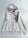 Harley-Davidson Tattoo Dagger Heart Zip Hoodie – Y2K Grey Script(S)