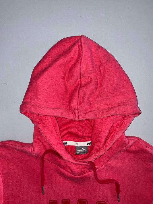 Puma Squad Arch Logo Pullover Hoodie Coral Pink (M)