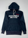 Abercrombie & Fitch New York Spellout Hoodie – Navy, Muscle Fit (M)