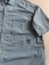 Adidas Originals Light Blue Oversized Short Sleeve Utility Shirt(L)