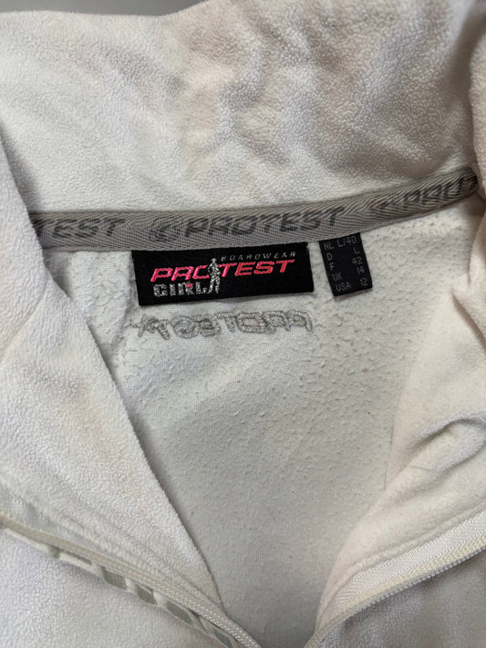 Protest Girl White Quarter Zip Fleece – Women's (S)