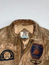 J’N deNaive Fire Department Patch Leather Jacket (S)