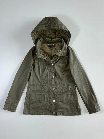 Tommy Hilfiger Olive Utility Parka (Detechable Cap) Women’s (XS)
