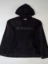 Giordano Black Fleece Hoodie – “G Athletics” Tonal Print  (L)