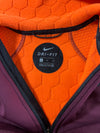 Nike Therma Sphere Maroon & Orange Hex Fleece Hoodie (M)