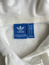 Adidas Originals White Colorblock Striped Big Trefoil Hoodie – (XL)