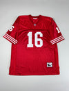 Mitchell & Ness | 49ers Throwback Red Jersey #16 | (2XL/3XL)