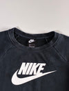 Nike Big Swoosh Logo Raglan Crewneck Sweatshirt – Black (M)