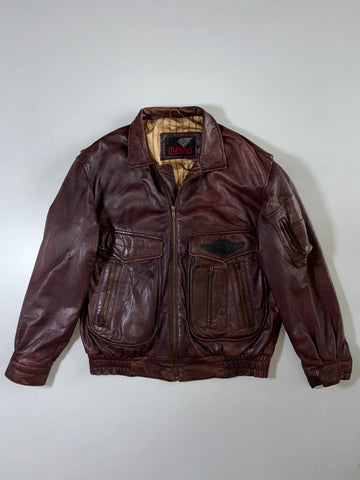 M.Flues Leather Bomber Jacket (L)