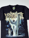 Vintage Rock Eagle Glow-in-the-Dark Wolf Pack Graphic Tee  (L)