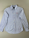 Polo Ralph Lauren Blue Bengal Stripe Custom Fit Shirt women's (XS)