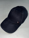 Tommy Hilfiger Navy Classic Baseball Cap – Metal Flag Badge, Embroidered Stripe Back (Adjustable)