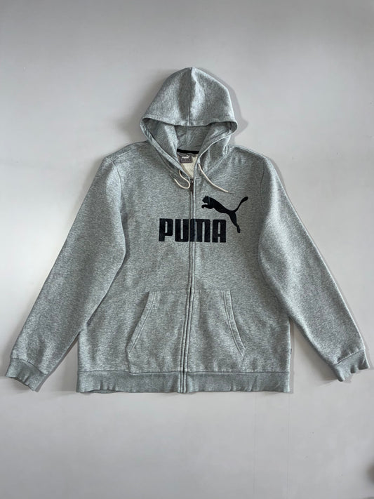 Puma Grey Melange Zip-Up Hoodie (2Xl)