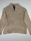 Chaps Beige 1/4 Button Mockneck Sweater (XL)